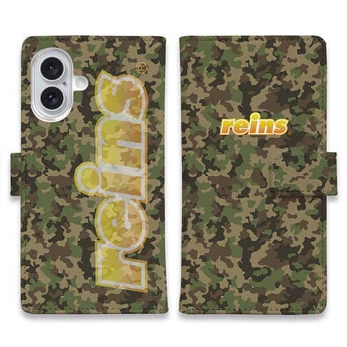 【手帳型】【reins】迷彩柄&ロゴ