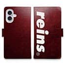 【手帳型】【reins】レッド&ロゴ