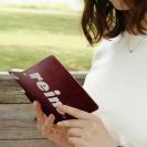 【手帳型】【reins】レッド&ロゴ