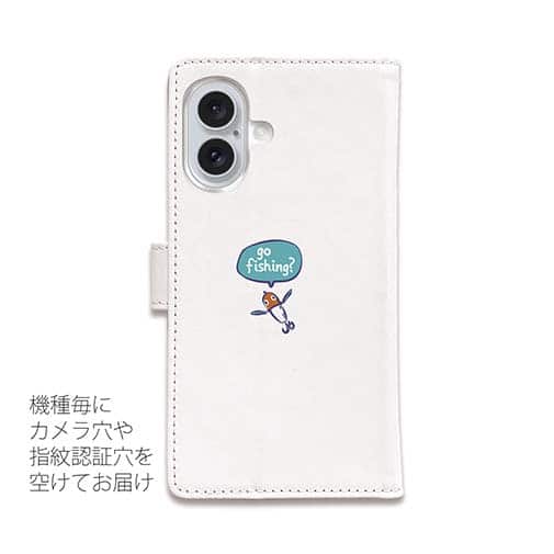 【手帳型】【釣りざんまい】釣りに行きませんか?_レトロブルー