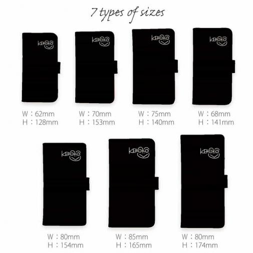 【手帳型】【佐藤ケロ子】KEROKOサイン入りスマホカバー ブラック