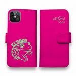 【手帳型】【佐藤ケロ子】KEROKOサイン入りスマホカバー レッド