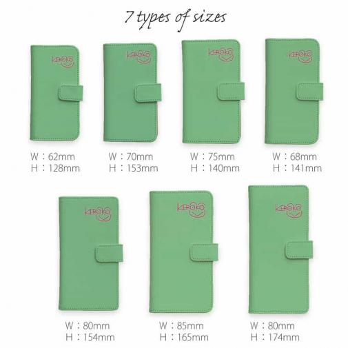 【手帳型】【佐藤ケロ子】KEROKOサイン入りスマホカバー グリーン