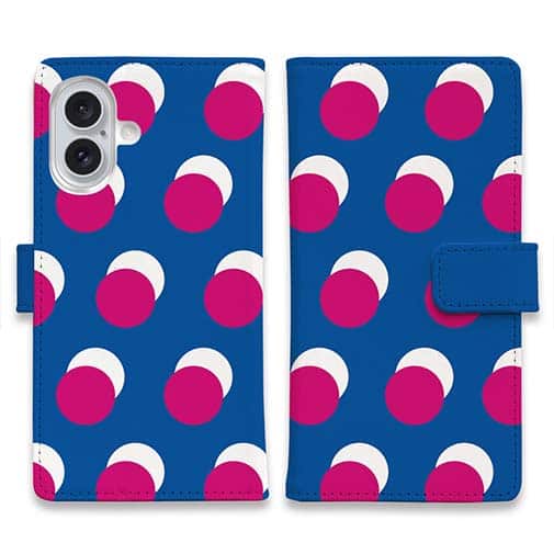 マゼンタ&ブルーのドット