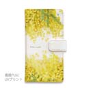 【手帳型】ミモザのウォーターカラー