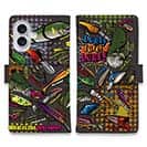 【手帳型】【FISH MAN】LURE! lure! LURE! ブラックVer.