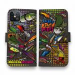 【手帳型】【FISH MAN】LURE! lure! LURE! ブラックVer.