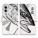 【手帳型】平政(ヒラマサ)墨絵風　白