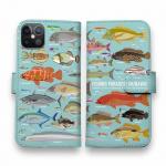 【手帳型】【FISH MAN】FISHING PARADAISE OKINAWA! ブルー