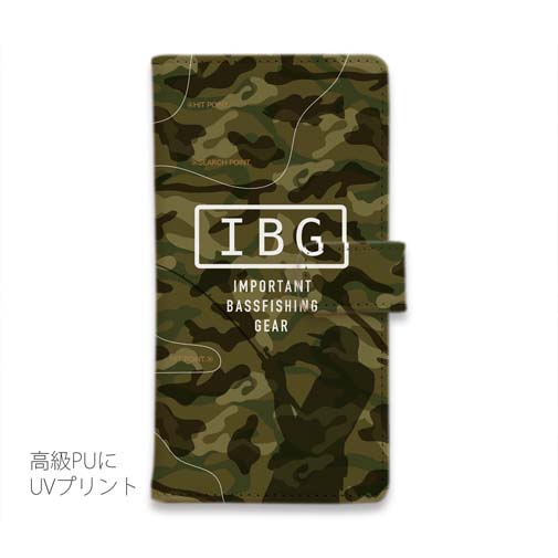 【手帳型】【FISH MAN】IBG バスフィッシングに大事な装備　グリーン