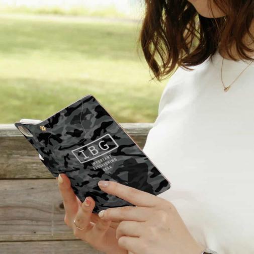 【手帳型】【FISH MAN】IBG バスフィッシングに大事な装備　グレー