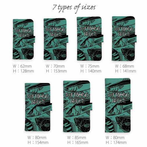 【手帳型】【FISH MAN】SURF FISHING TARGET!　グリーン