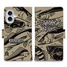 【手帳型】【FISH MAN】SURF FISHING TARGET!　ブラウン