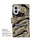 【手帳型】【FISH MAN】SURF FISHING TARGET!　ブラウン