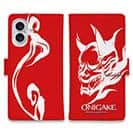 【手帳型】鬼掛　般若バージョン・レッド