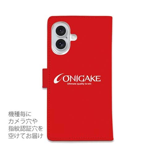 【手帳型】鬼掛　鬼火般若バージョン・レッド