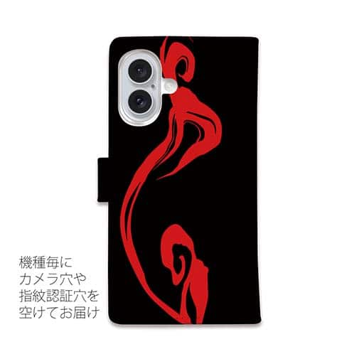 【手帳型】鬼掛　般若バージョン・ブラック