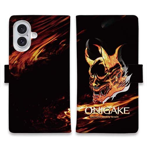 【手帳型】鬼掛　般若ファイヤーパターン Part1