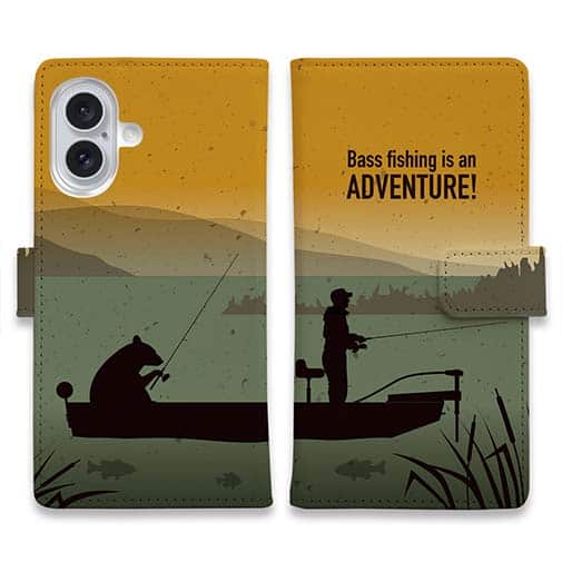 【手帳型】【FISH MAN】BassFishing is an ADVENTURE!（朝まずめ）