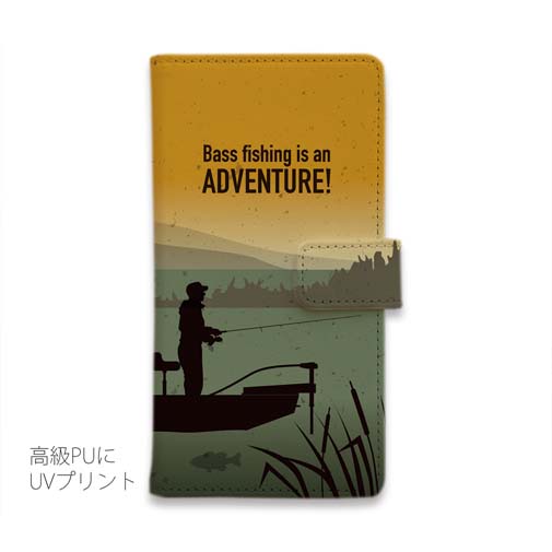 【手帳型】【FISH MAN】BassFishing is an ADVENTURE!（朝まずめ）