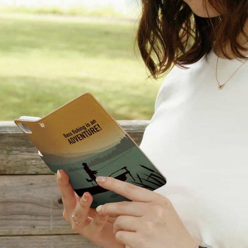 【手帳型】【FISH MAN】BassFishing is an ADVENTURE!（朝まずめ）