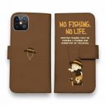 【手帳型】【釣りざんまい】釣りに行きたい少年_ブラウン