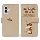 【手帳型】【釣りざんまい】釣りに行きたい少年_亜麻色