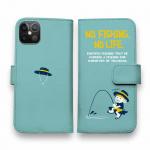 【手帳型】【釣りざんまい】釣りを楽しむ少年_ミント