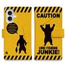 【手帳型】【FISH MAN】CAUTION LURE FISHING JUNKIE!