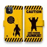 【手帳型】【FISH MAN】CAUTION LURE FISHING JUNKIE!