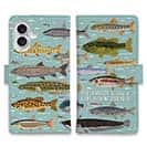 【手帳型】【FISH MAN】フィッシングパラダイス「フレッシュウォーター編」ブルー