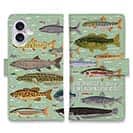 【手帳型】【FISH MAN】フィッシングパラダイス「フレッシュウォーター編」グリーン
