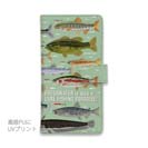 【手帳型】【FISH MAN】フィッシングパラダイス「フレッシュウォーター編」グリーン