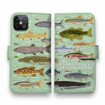 【手帳型】【FISH MAN】フィッシングパラダイス「フレッシュウォーター編」グリーン