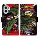 【手帳型】【FISH MAN】エキサイティングバスフィッシング　マゼンタ