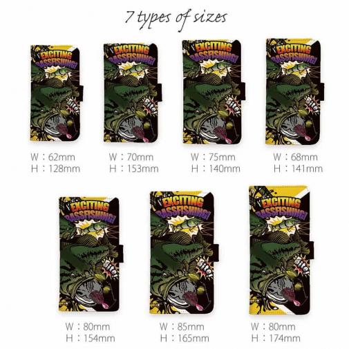 【手帳型】【FISH MAN】エキサイティングバスフィッシング　イエロー