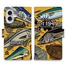 【手帳型】【FISH MAN】SURF FISHING Color! オレンジ