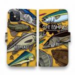 【手帳型】【FISH MAN】SURF FISHING Color! オレンジ