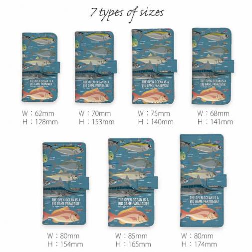 【手帳型】【FISH MAN】BIG GAME PARADAISE! Dブルー