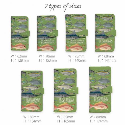 【手帳型】【FISH MAN】BIG GAME PARADAISE! グリーン