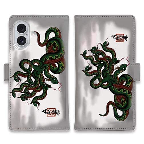 【彫姫】【手帳型】オロチ 和彫りデザイン