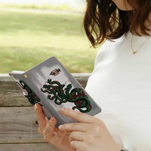 【彫姫】【手帳型】オロチ　和彫りデザイン