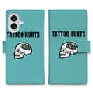 【彫姫】【手帳型】TATTOO HURTS ドクロ