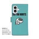 【彫姫】【手帳型】TATTOO HURTS ドクロ