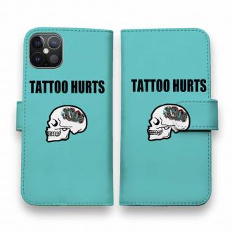 【彫姫】【手帳型】TATTOO HURTS ドクロ