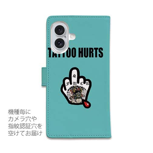 【彫姫】【手帳型】TATTOO HURTS ファックユー