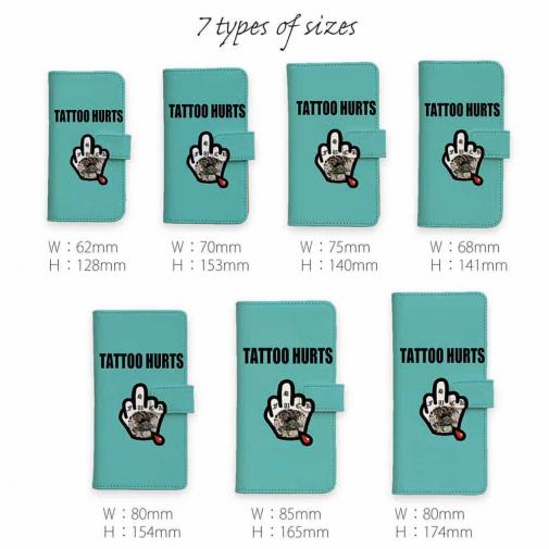 【彫姫】【手帳型】TATTOO HURTS ファックユー