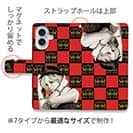 【ROMI HIME】【手帳型】ブロック・チェック(市松模様)　レッド