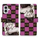 【ROMI HIME】【手帳型】ブロック・チェック(市松模様)　ビビットピンク