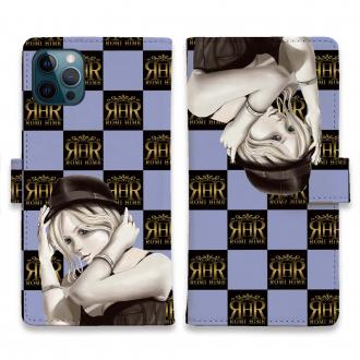 【ROMI HIME】【手帳型】ブロック・チェック(市松模様)　スカイブルー